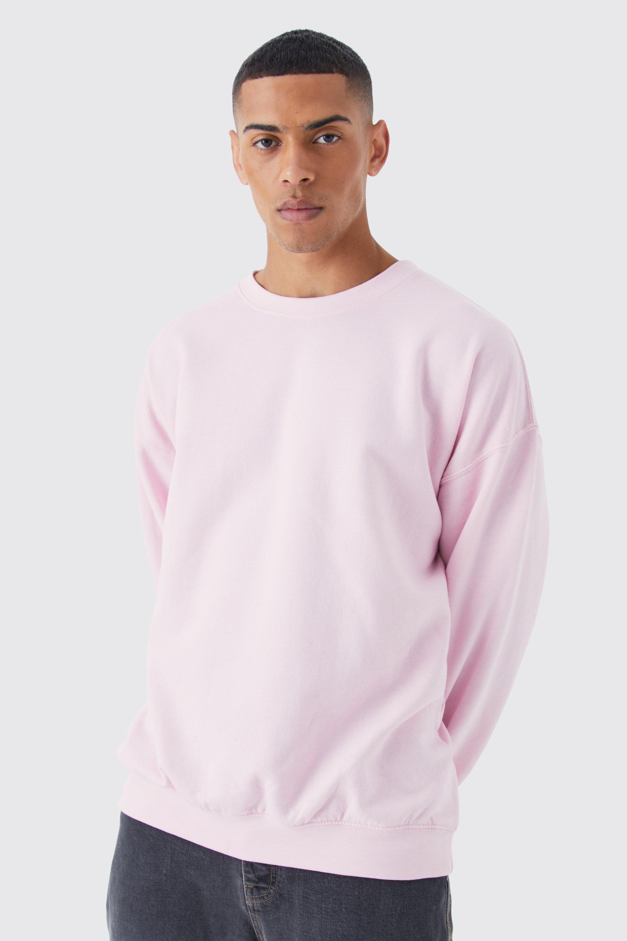 Oversized baby pink sweatshirt sale